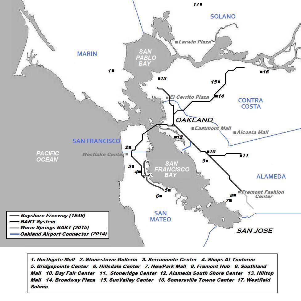 lost malls san francisco oakland are indicated in medium gray on the map above a seventh contender san mateo fashion island was in existence between 1983 lost malls san francisco oakland are indicated in medium gray on the map above a seventh contender san mateo fashion island was in existence between 1983