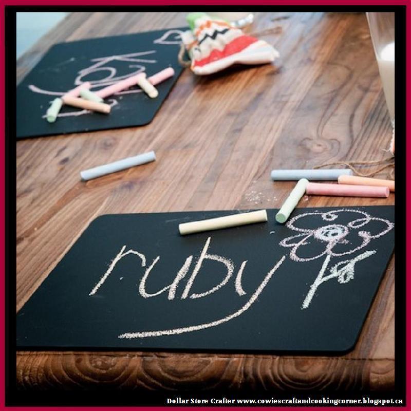 Dollar Store Crafter Chalkboard Place Mats