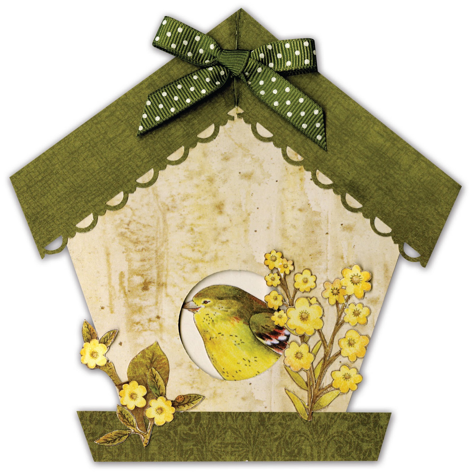Pinecone Press Bird House Card