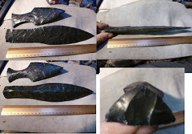 Aboriginal flintknapping tools to include an Ishi Stick.  Flint knapping,  Primitive technology, Native american tools