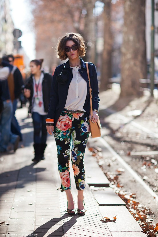 Twirling Clare: flower pants