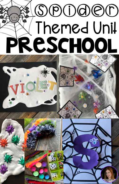 Are you looking for fun hands-on spider centers and activities for preschool?  Then, you will love our spider book-based centers and activities.  This unit has everything you need for 6 days of lessons and activities.