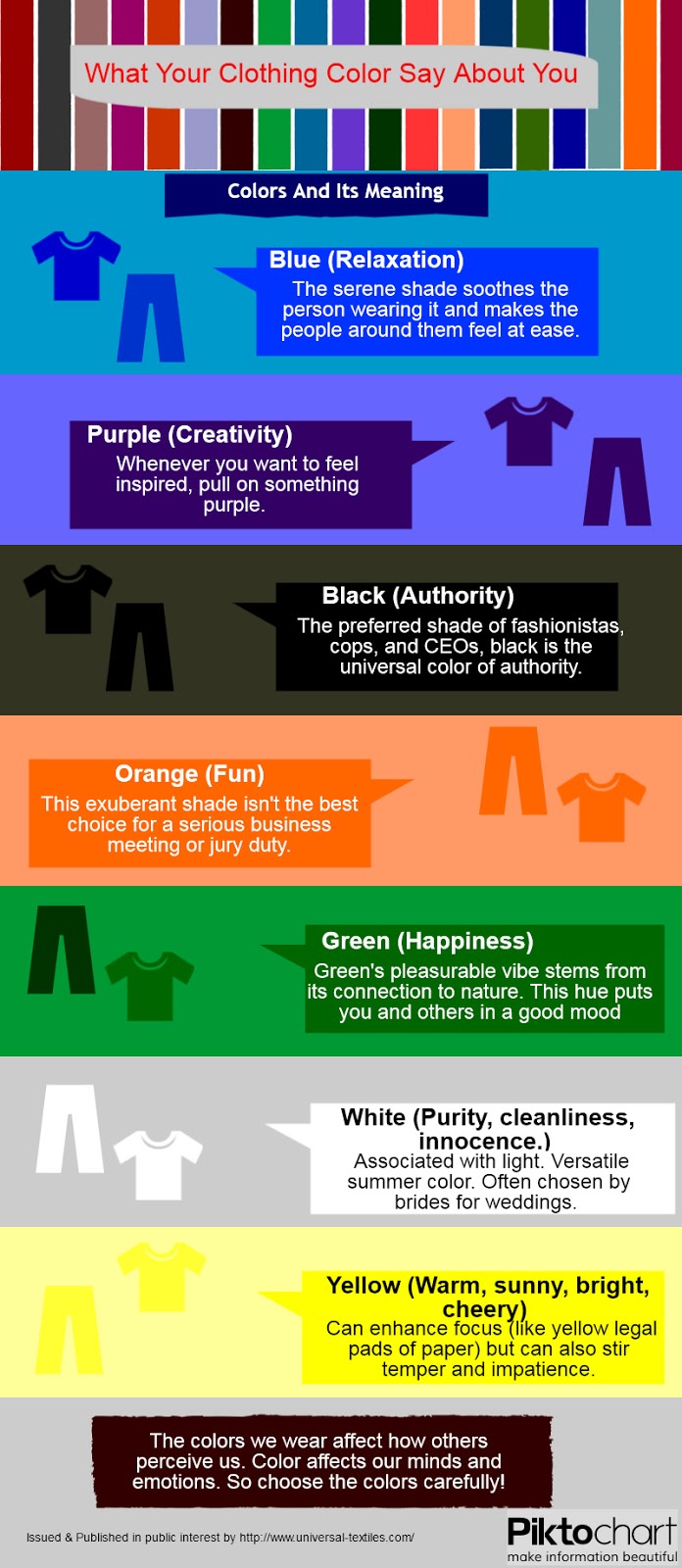 Hanging Off The Wire What Your Clothing Color Say About You