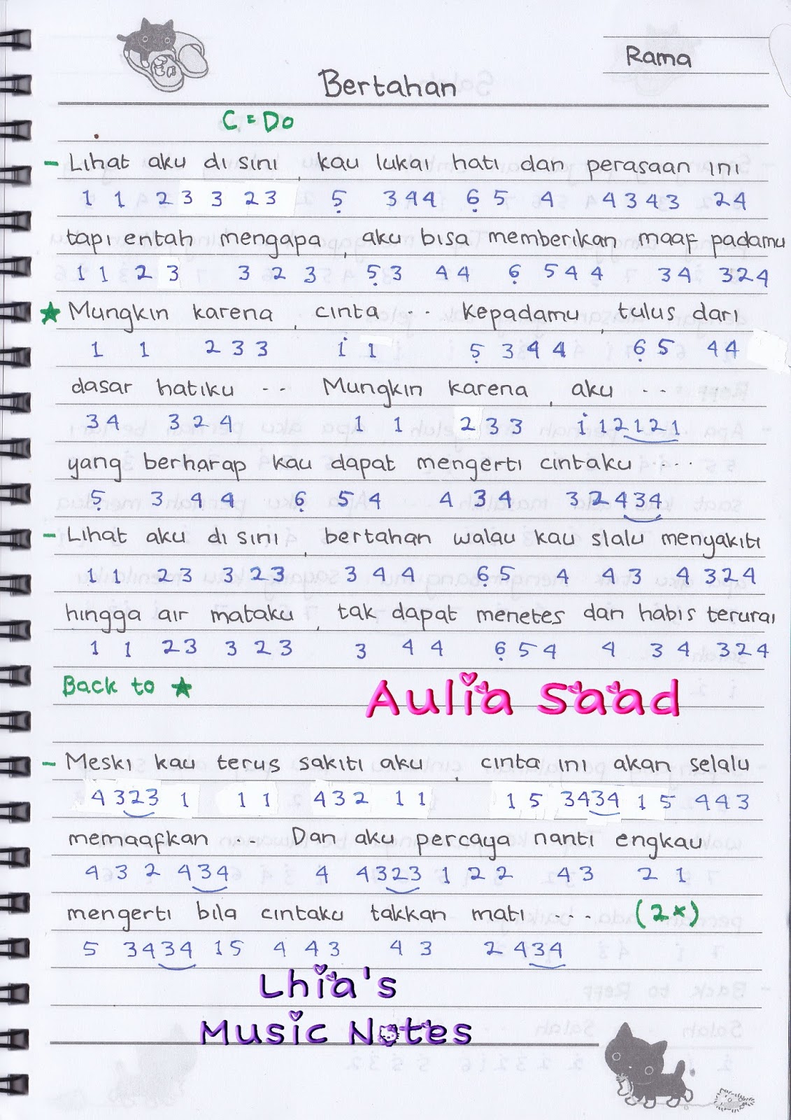 Lagu Bertahan Rama Dengan