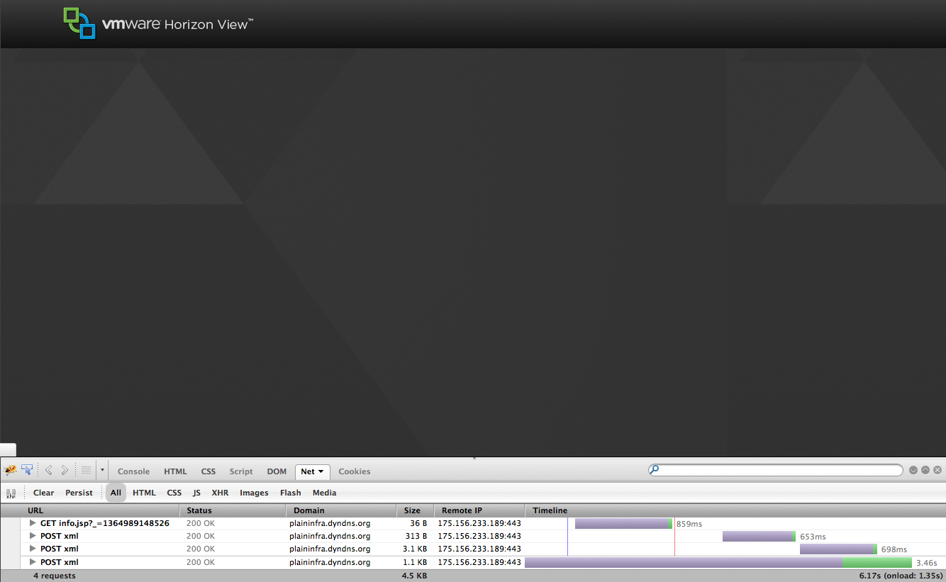 vmware horizon view html5 blast desktop