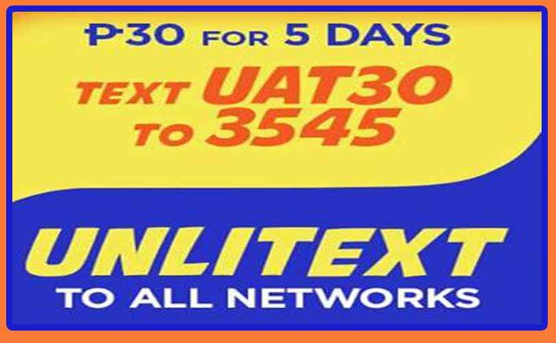 Talk N Text 30 Pesos UAT30 Promo - 5 days Unli-Text to All ...