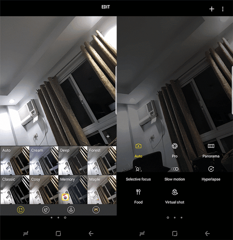 Camera modes and settings