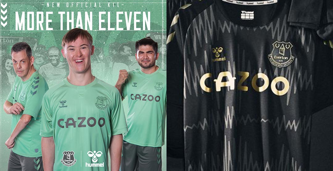 Everton Hummel Football Shirt Kids Boys 2020-21 3rd Shirt Green New