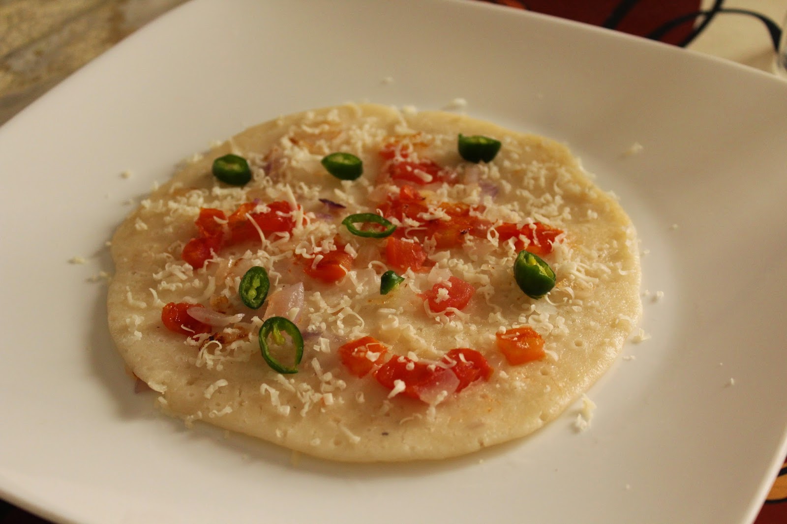 Flavors & Spices of India Recipe Of Onion Cheese Uttapam (Inspired