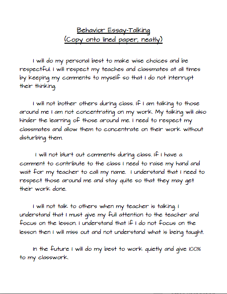 Essay about students behavior
