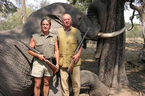 El Rey, de cacería durante un safari en Botswana