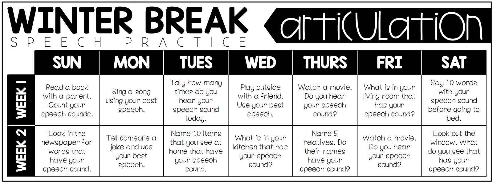 A Perfect Blend Winter Break Speech Practice