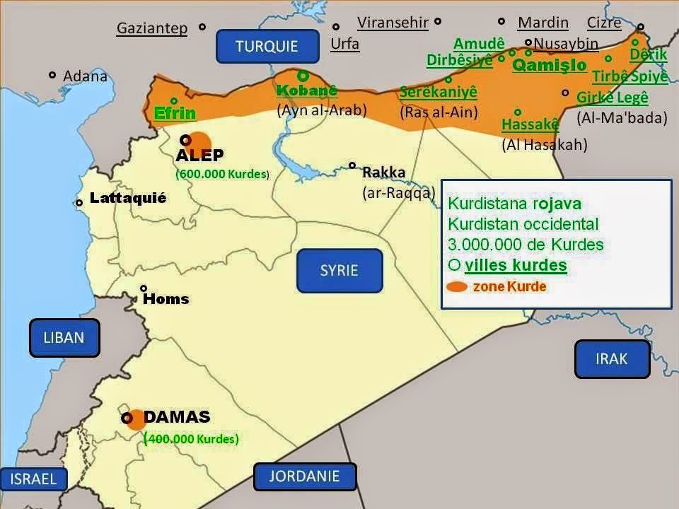 Syrien Kobane Karte Syrien Kobane Karte