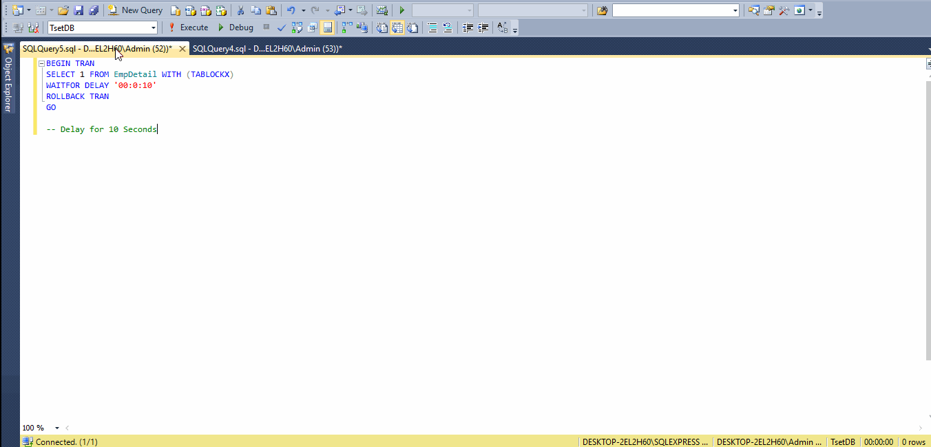 Lock A SQL Table Manually / Forcefully Guruji Point Code You Want