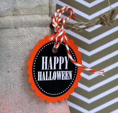 SRM Stickers Blog - Dipped Dyed Linen Bag by Shantaie - #linen #bags #halloween #stickers #twine #partyfavors #DIY