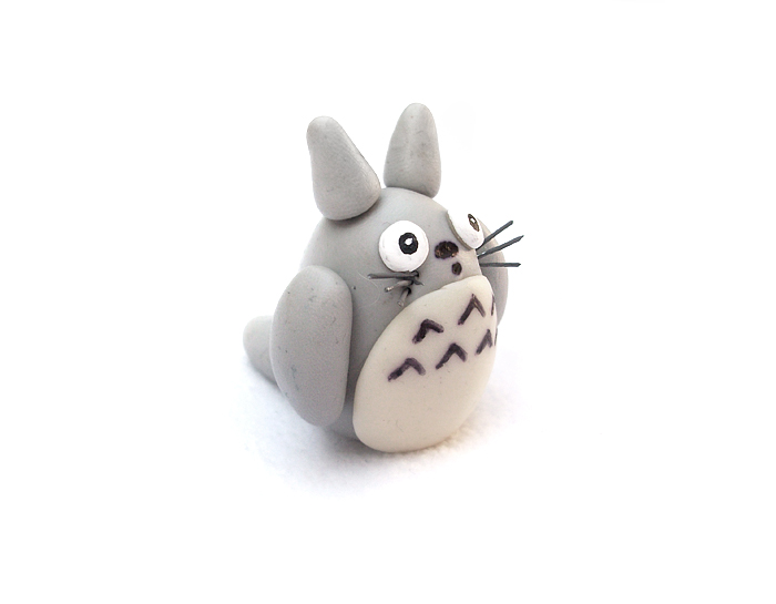 Three Little Cats Shop Totoro polymer clay miniature