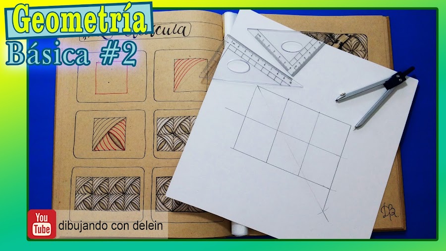 division de una recta, geometría , dibujo para principiantes, delein padilla dibujando con delein, clases gratis de dibujo