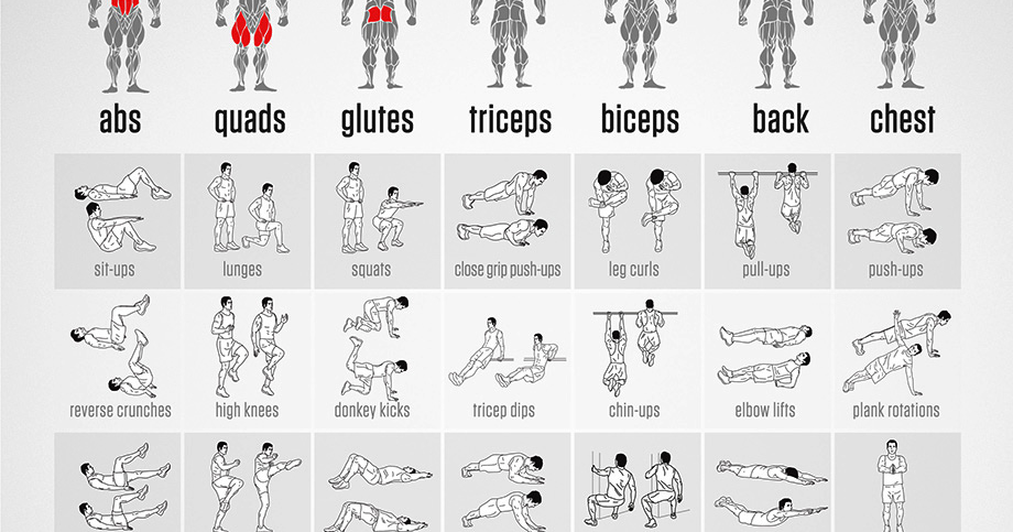 Bodyweight Exercises Chart Look Bookeyes Co Bodyweight Exercises Chart