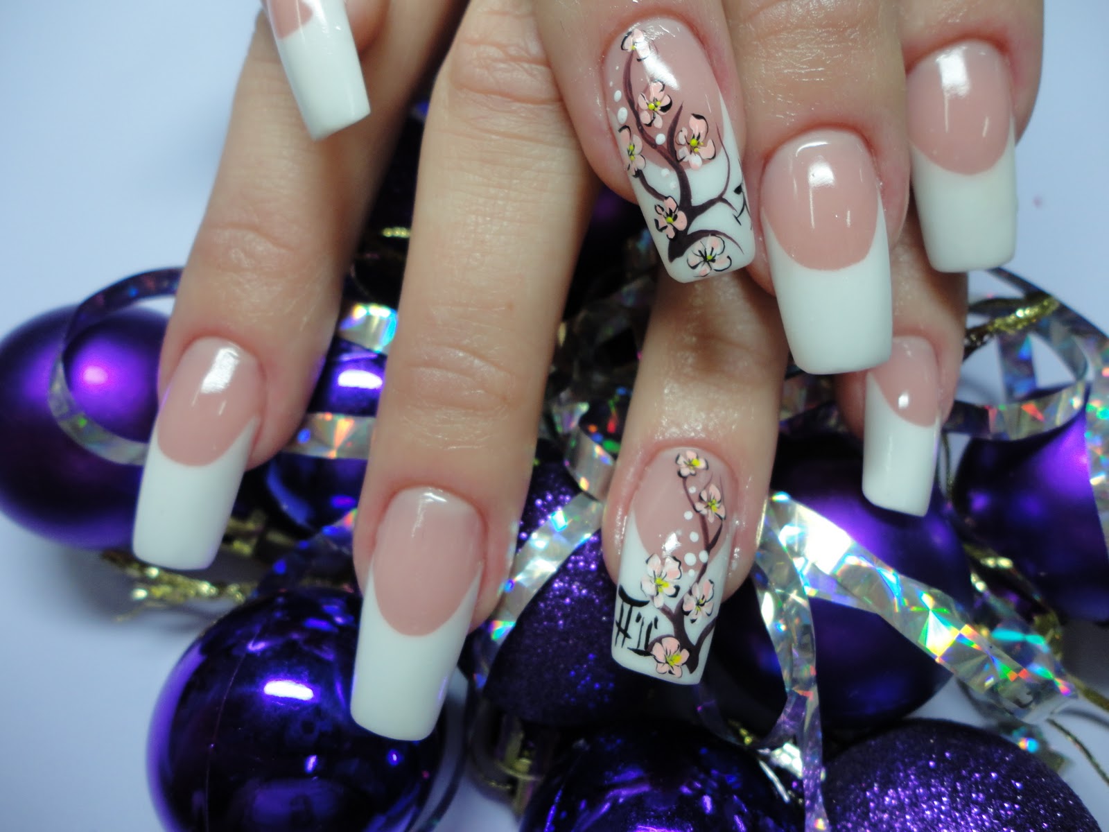 Acrylic Nails Painted acrylic nails by Natalia