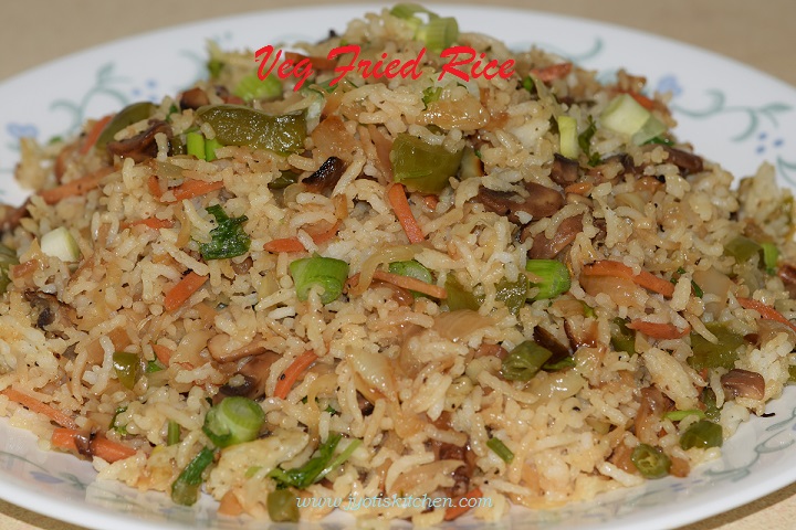 Veg fried rice recipe with step by step photo