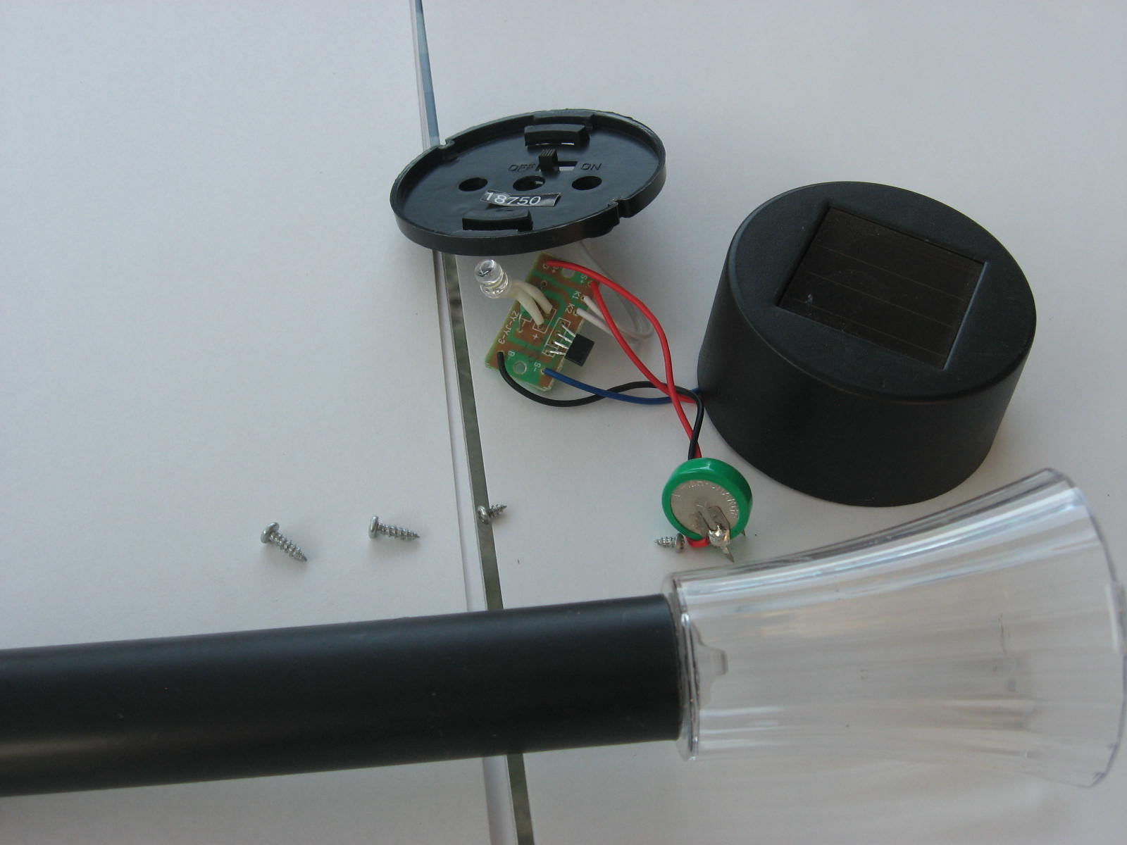 Practically Home Built Solar LED Garden Light Exposed