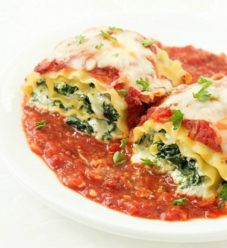 Spinach Lasagna Roll-Up #dinner #healthyrecipe