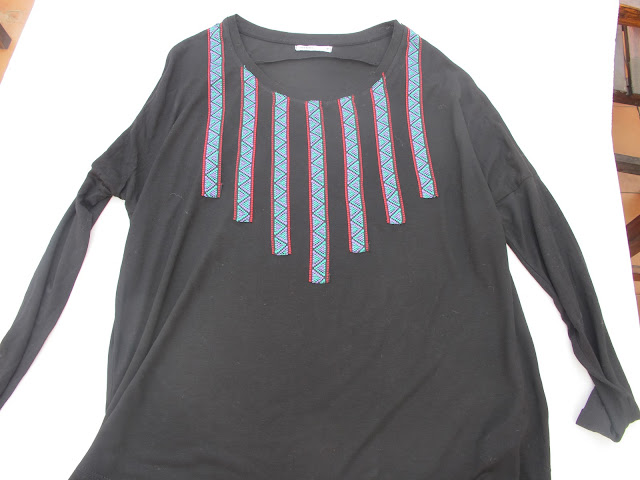 DIY Customizar tendencia azteca una camiseta. Blog de moda, costura y diy.