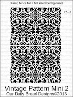 ODBD Vintage Pattern Mini 2 Background Stamp