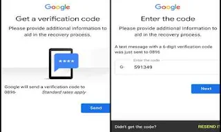Get verification code dan masukkan kode verifikasi