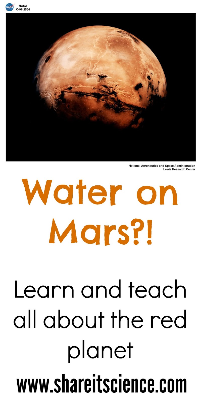 Share it! Science Water on Mars?!