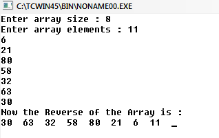 A Great Platform For Education.: C Program to Reverse Array