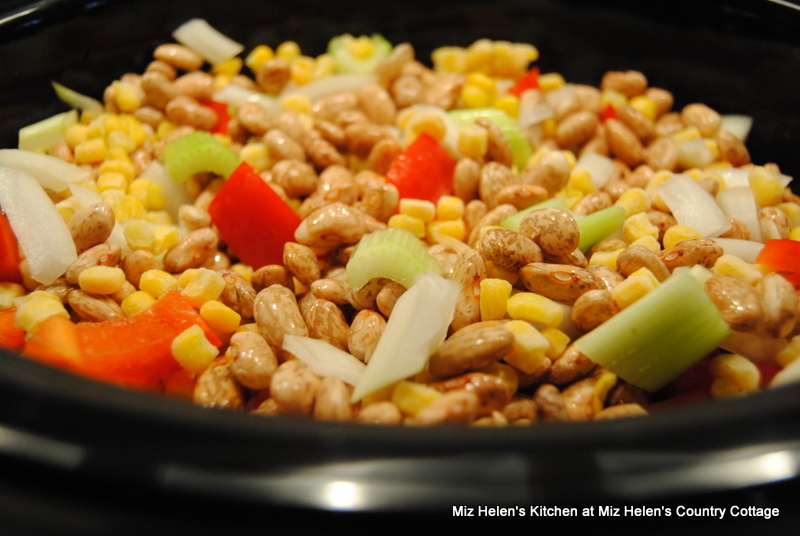 Slow Cooker Pinto Bean Stew with Corn Bread Dumplings