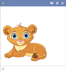 Lion Cub Sticker for Facebook