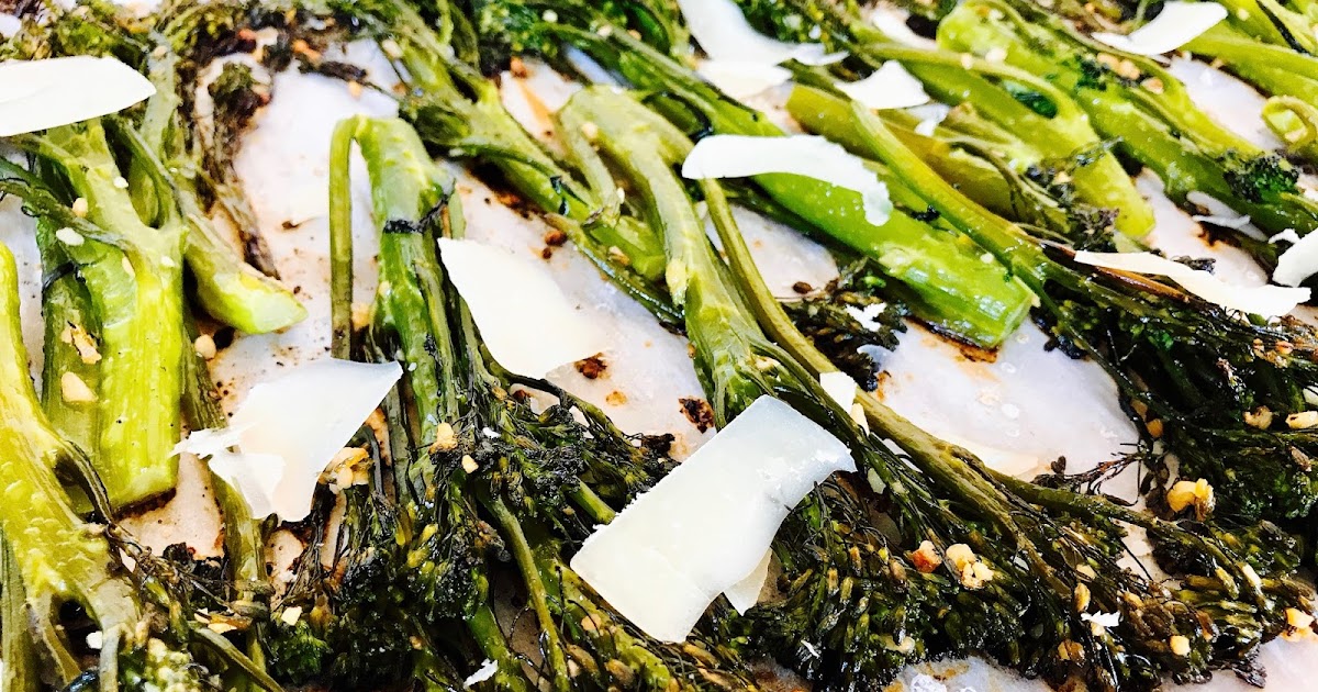 Roasted GarlicButter Broccoli Rabe with Shaved Parmesan