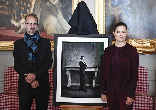 Crown Princess Victoria wore By Malina Trousers and Greta short jacket, Erdem and H&M collection blouse