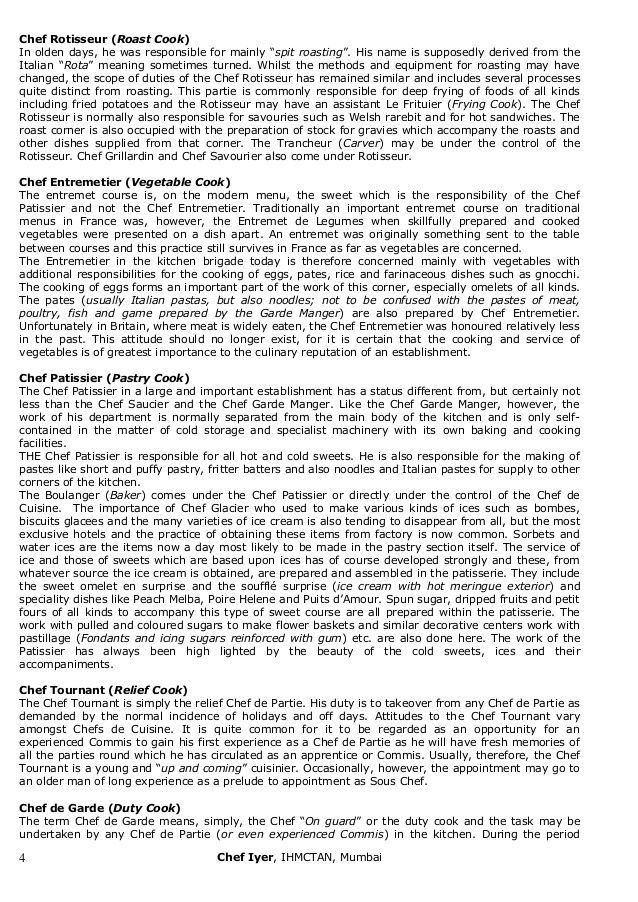 Garde Manger Pantry Cook Job Description Jobs Information Center