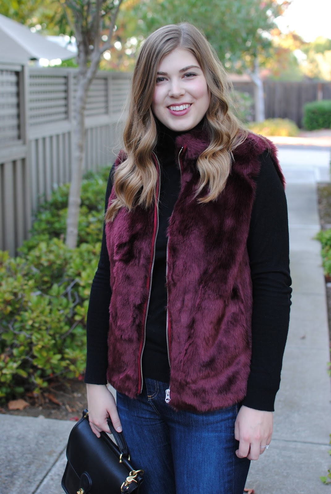 Burgundy Faux Fur | Catherine Day Dreams