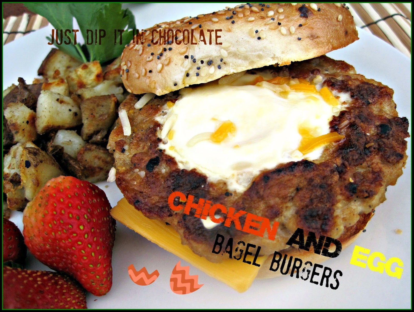 Just Dip It In Chocolate: Chicken and Egg Bagel Burgers Recipe