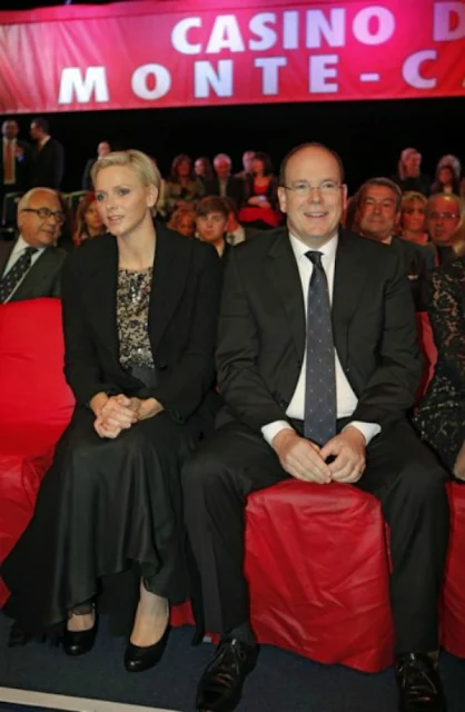 Prince Albert  and Princess Charlene  attend the Monte-Carlo Million Dollar Super Four boxing event