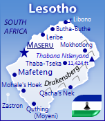 GeoFact of the Day Blog Map of Lesotho