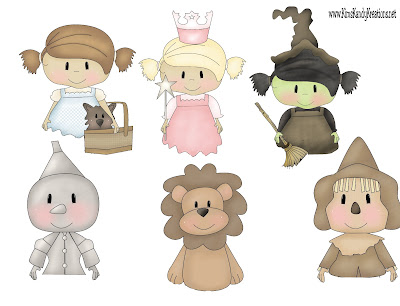 Wizard of Oz Cupcake Toppers Character Printables by Kims Kandy Kreations