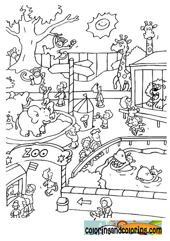 zoo coloring pages for kids - photo #3