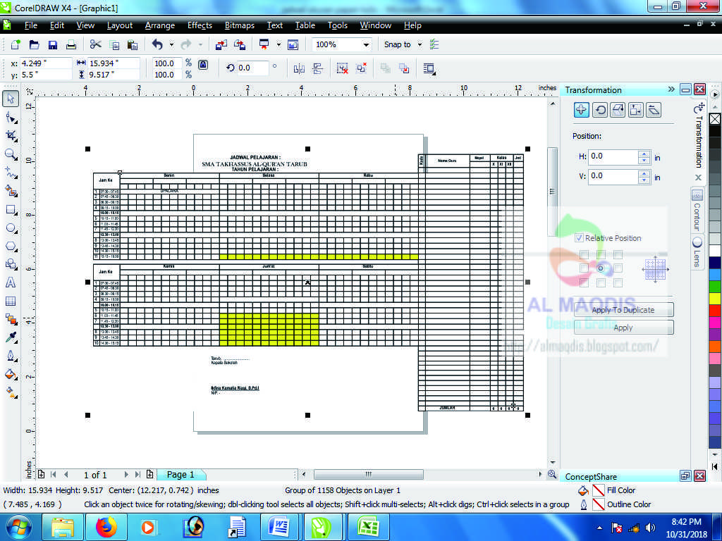 Cara copy paste data excel ke coreldraw