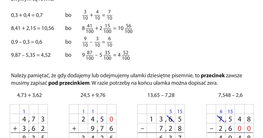 Dodawanie I Odejmowanie Sposobem Pisemnym Zadania matmaniegryzie.blogspot.com