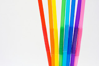 rainbow plastic straws, plastic straws, California straw ban