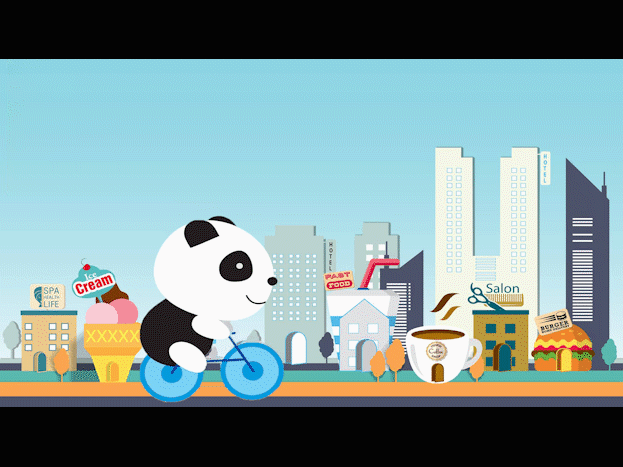 Panda is on cycle