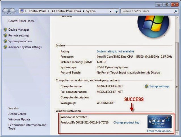 Windows 7windows 8 Activation Serial Product Number Keys Windows 7