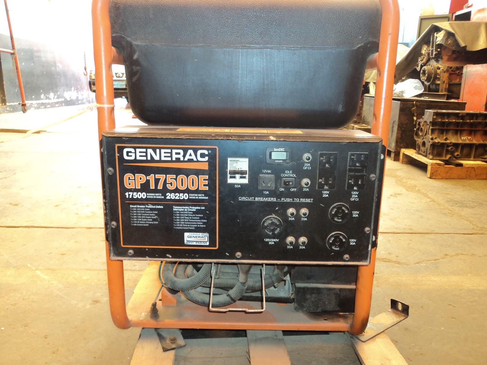 Motores Diesel: PRUEBA DE GENERADOR - GENERAC GP17500E