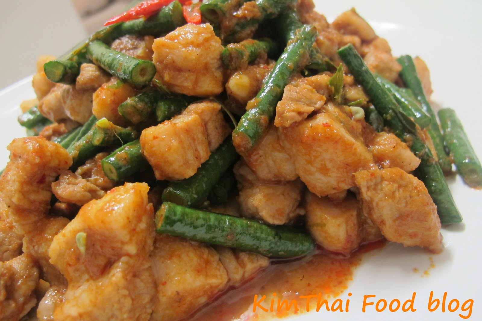 Kim Thai Food Blog Red Curry Paste Stir Fried with Pork Spare Ribs