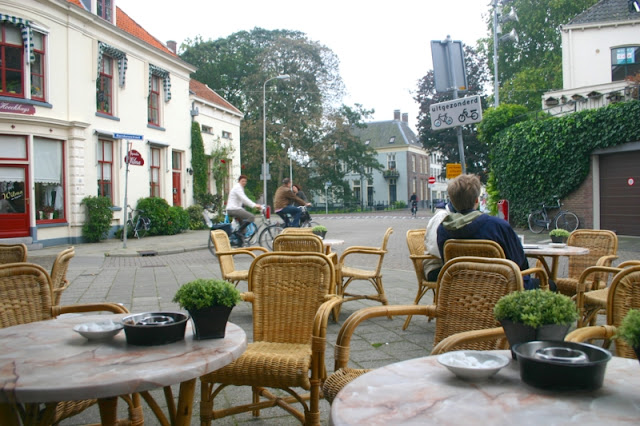 Nothing like having a fresh cup of coffee to sit outside to people watch. Zutphen Netherlands